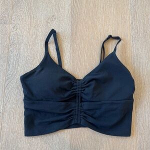 Athleta Black Ruched Bralette